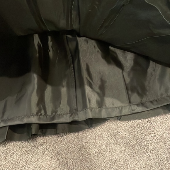 Spiegal Leather Suede Knee Length A-line Black Skirt Size 10 - Picture 6 of 11